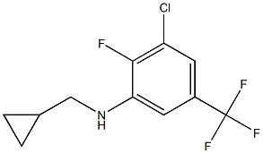 (1R)[3-CHLORO-2-FLUORO-5-(TRIFLUOROMETHYL)PHENYL]CYCLOPROPYLMETHYLAMINE 结构式