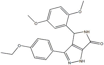 4-(2,5-DIMETHOXYPHENYL)-3-(4-ETHOXYPHENYL)-4,5-DIHYDROPYRROLO[3,4-C]PYRAZOL-6(1H)-ONE 结构式
