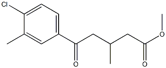 METHYL 5-(4-CHLORO-3-METHYLPHENYL)-3-METHYL-5-OXOVALERATE 结构式