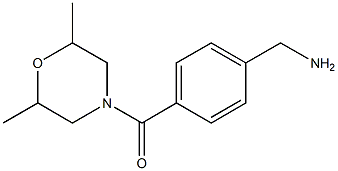 1-[4-[(2,6-DIMETHYLMORPHOLIN-4-YL)CARBONYL]PHENYL]METHANAMINE 结构式