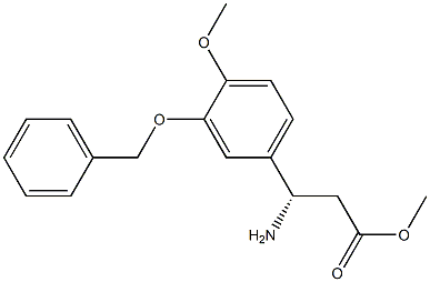 METHYL (3S)-3-AMINO-3-[4-METHOXY-3-(PHENYLMETHOXY)PHENYL]PROPANOATE 结构式