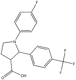 1-(4-FLUOROPHENYL)-2-(4-(TRIFLUOROMETHYL)PHENYL)PYRROLIDINE-3-CARBOXYLIC ACID 结构式
