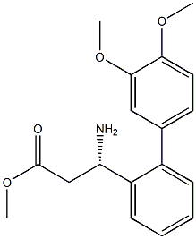 METHYL (3S)-3-AMINO-3-[2-(3,4-DIMETHOXYPHENYL)PHENYL]PROPANOATE 结构式