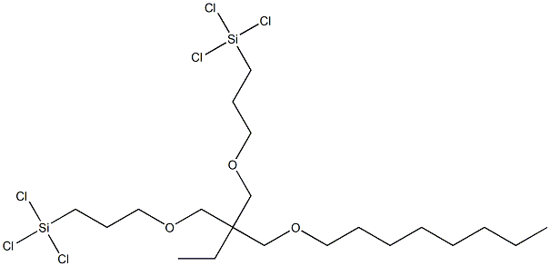 3,3-Bis(trichlorosilylpropoxymethyl)-5-oxa-tridecane 结构式