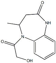 5-GLYCOLOYL-4-METHYL-1,3,4,5-TETRAHYDRO-2H-1,5-BENZODIAZEPIN-2-ONE 结构式