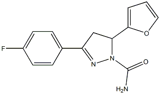 3-(4-FLUOROPHENYL)-5-(FURAN-2-YL)-4,5-DIHYDRO-1H-PYRAZOLE-1-CARBOXAMIDE 结构式