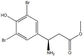 METHYL (3R)-3-AMINO-3-(3,5-DIBROMO-4-HYDROXYPHENYL)PROPANOATE 结构式