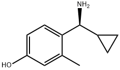 4-((1S)AMINOCYCLOPROPYLMETHYL)-3-METHYLPHENOL 结构式