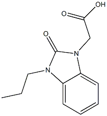 2-(2-氧代-3-丙基-2,3-二氢-1H-1,3-苯并二唑-1-基)乙酸 结构式