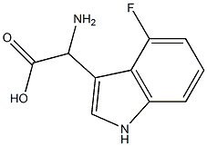 AMINO-(4-FLUORO-INDOL-3-YL)-ACETIC ACID 结构式