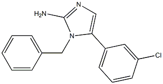 1-BENZYL-5-(3-CHLORO-PHENYL)-1H-IMIDAZOL-2-YLAMINE 结构式