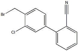 4'-BROMOMETHYL-3'-CHLORO-1,1'-BIPHENYL-2-CARBONITRILE 结构式