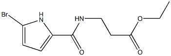 ETHYL 3-[(5-BROMO-1H-PYRROLE-2-CARBONYL)-AMINO]PROPIONATE 结构式