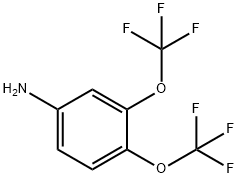 3-Trifluoromethoxy-4-(trifluoromethoxy)-aniline 结构式