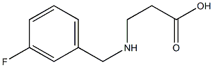 3-[(3-FLUOROBENZYL)AMINO]PROPANOIC ACID 结构式