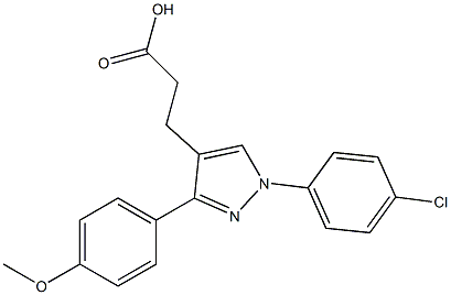 3-(1-(4-Chlorophenyl)-3-(4-methoxyphenyl)-1H-pyrazol-4-yl)propanoic acid 结构式