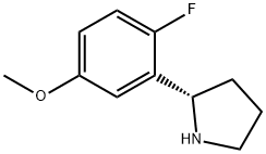 2-((2S)PYRROLIDIN-2-YL)-1-FLUORO-4-METHOXYBENZENE 结构式