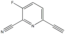 6-ETHYNYL-3-FLUOROPYRIDINE-2-CARBONITRILE 结构式