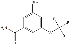 3-AMINO-5-[(TRIFLUOROMETHYL)THIO]BENZAMIDE 结构式