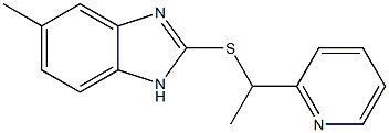 2-[(1-(PYRID-2-YL)-ETHYL)THIO]-5-METHYLBENZIMIDAZOLE 结构式