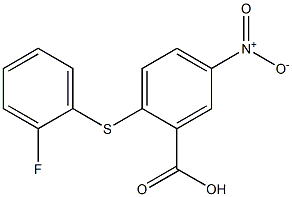 2-[(2-FLUOROPHENYL)THIO]-5-NITROBENZOIC ACID 结构式