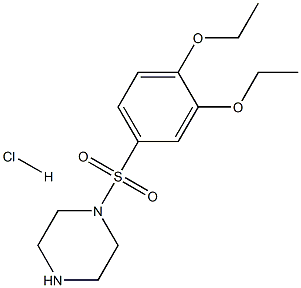 1-[(3,4-DIETHOXYPHENYL)SULFONYL]PIPERAZINE HYDROCHLORIDE 结构式