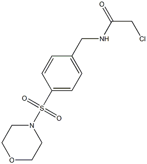 2-CHLORO-N-[4-(MORPHOLIN-4-YLSULFONYL)BENZYL]ACETAMIDE 结构式