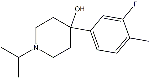 4-(3-FLUORO-4-METHYLPHENYL)-4-HYDROXY-1-ISOPROPYLPIPERIDINE 结构式