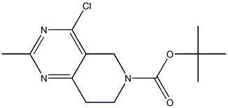 TERT-BUTYL 4-CHLORO-7,8-DIHYDRO-2-METHYLPYRIDO[4,3-D]PYRIMIDINE-6(5H)-CARBOXYLATE 结构式