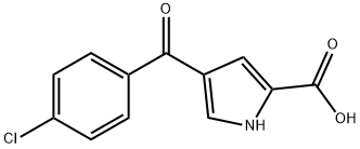 4-(4-CHLOROBENZOYL)-1H-PYRROLE-2-CARBOXYLIC ACID 结构式