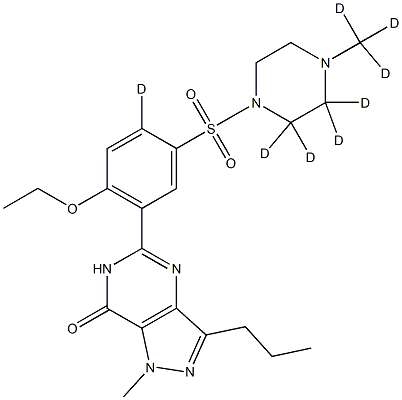 西地那非-D8氘代物 结构式