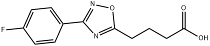 4-[3-(4-氟-苯基)-[1,2,4]恶二唑-5-基]-丁酸 结构式