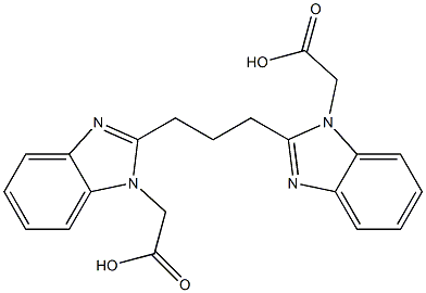 (2-(3-[1-(CARBOXYMETHYL)-1H-BENZIMIDAZOL-2-YL]PROPYL)-1H-BENZIMIDAZOL-1-YL)ACETIC ACID 结构式