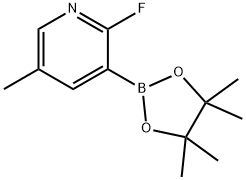 2-FLUORO-5-METHYLPYRIDINE-3-BORONIC ACID PINACOL ESTER 结构式