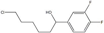 6-CHLORO-1-(3,4-DIFLUOROPHENYL)-1-HEXANOL 结构式