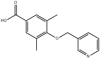 3,5-二甲基-4-[(吡啶-3-基)甲氧基]苯甲酸 结构式