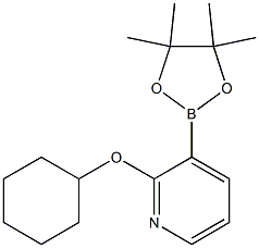 2-(环己氧基)-3-(4,4,5,5-四甲基-1,3,2-二杂氧戊硼烷-2-基)吡啶 结构式