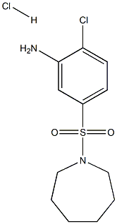 5-(AZEPAN-1-YLSULFONYL)-2-CHLOROANILINE HYDROCHLORIDE 结构式