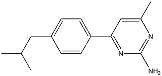 4-(4-ISOBUTYLPHENYL)-6-METHYLPYRIMIDIN-2-AMINE 结构式