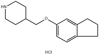 4-(((2,3-二氢-1H-茚-5-基)氧基)甲基)哌啶盐酸盐 结构式