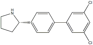 (2S)-2-[4-(3,5-DICHLOROPHENYL)PHENYL]PYRROLIDINE 结构式