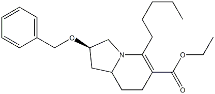 ETHYL (2R,9R)-2-BENZYLOXY-5-PENTYL-1,2,3,7,8,8A-HEXAHYDROINDOLIZINE-6-CARBOXYLATE 结构式