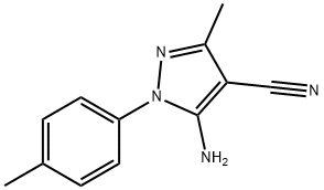 5-AMINO-1-(4-METHYLPHENYL)-3-METHYL-1H-PYRAZOLE-3-CARBONITRILE 结构式