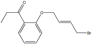 1-[2-(4-Bromo-but-2-enyloxy)-phenyl]-propan-1-one 结构式