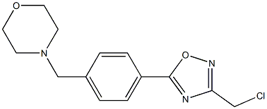 4-(4-[3-(CHLOROMETHYL)-1,2,4-OXADIAZOL-5-YL]BENZYL)MORPHOLINE 结构式