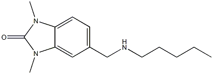 1,3-DIMETHYL-5-((PENTYLAMINO)METHYL)-1,3-DIHYDRO-2H-BENZIMIDAZOL-2-ONE 结构式