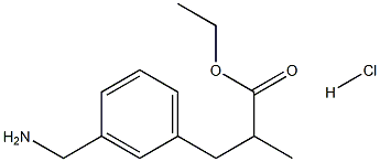 3-(3-AMINOMETHYL-PHENYL)-2-METHYL-PROPIONIC ACID ETHYL ESTER HYDROCHLORIDE 结构式