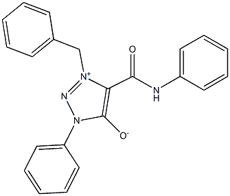 4-(Anilinocarbonyl)-3-benzyl-1-phenyl-1H-1,2,3-triazol-3-ium-5-olate 结构式