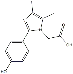 [2-(4-Hydroxy-phenyl)-4,5-dimethyl-imidazol-1-yl]-acetic acid 结构式