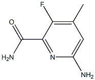 6-AMINO-3-FLUORO-4-METHYLPYRIDINE-2-CARBOXAMIDE 结构式